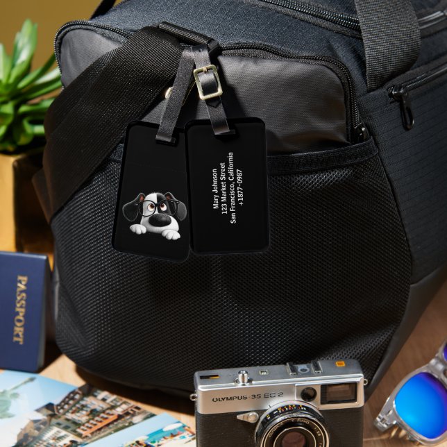 Etiqueta Para Maletas Jetset Pup™  (Anverso & Reverso)