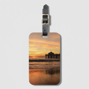 Etiqueta Para Maletas Jetty Over Ocean Beach Sunset