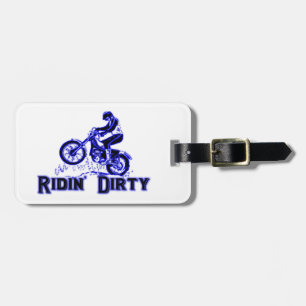 Etiqueta Para Maletas Jinete sucio de la bici de la suciedad de Ridin