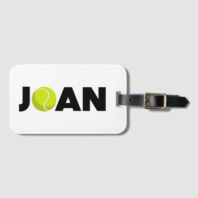 Etiqueta Para Maletas Joan Tennis (Anverso horizontal)
