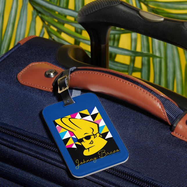 Etiqueta Para Maletas Johnny Bravo Pop Art Graphic (Anverso In situ 1)