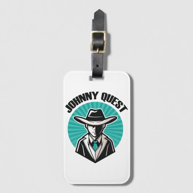 Etiqueta Para Maletas Johnny Quest (Anverso vertical)