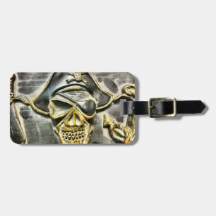 Etiqueta Para Maletas Jolly Roger Pirate Treasure Chest