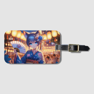 Etiqueta Para Maletas Jornadas de Fiesta con Mystic Catgirl