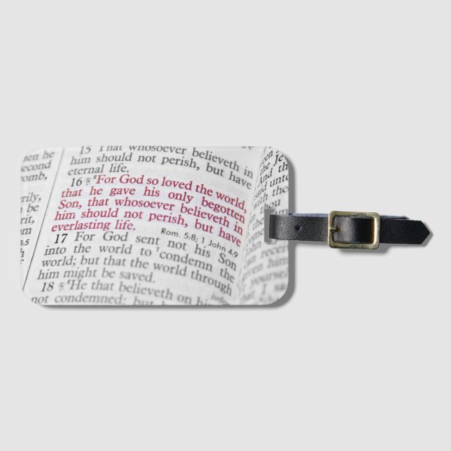 Etiqueta Para Maletas Juan 3:16 (Anverso horizontal)