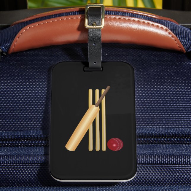 Etiqueta Para Maletas Juego de Cricket (Anverso In situ 2)