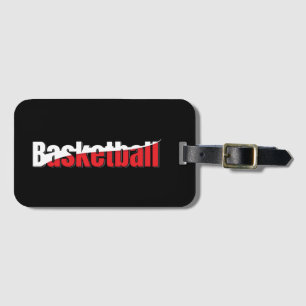 Etiqueta Para Maletas Jugador de Baloncesto Abstracto Swish - Arte de Pa