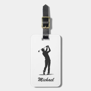 Etiqueta Para Maletas Jugador de golf de nombre personalizado Golfer Gol