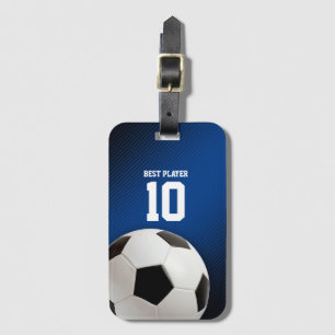 Etiqueta Para Maletas Jugador del fútbol del fútbol el el mejor no