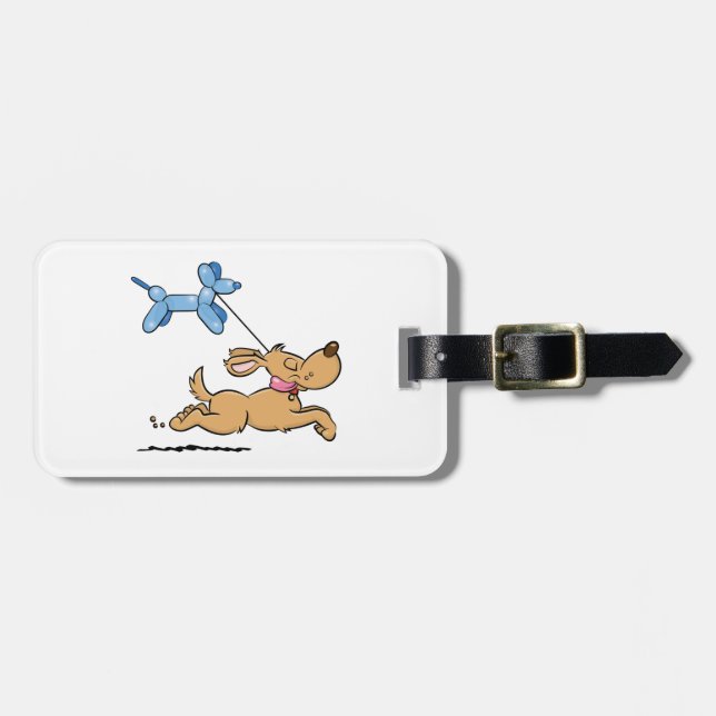 Etiqueta Para Maletas Jugar el perro (Frente Horizontal)