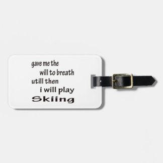 Etiqueta Para Maletas Jugaré el esquí