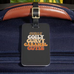 Etiqueta Para Maletas JunetDecir Curly Coily Curvy Caramel Cutie