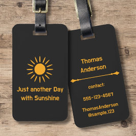 Etiqueta Para Maletas Just another Day with Sunshine