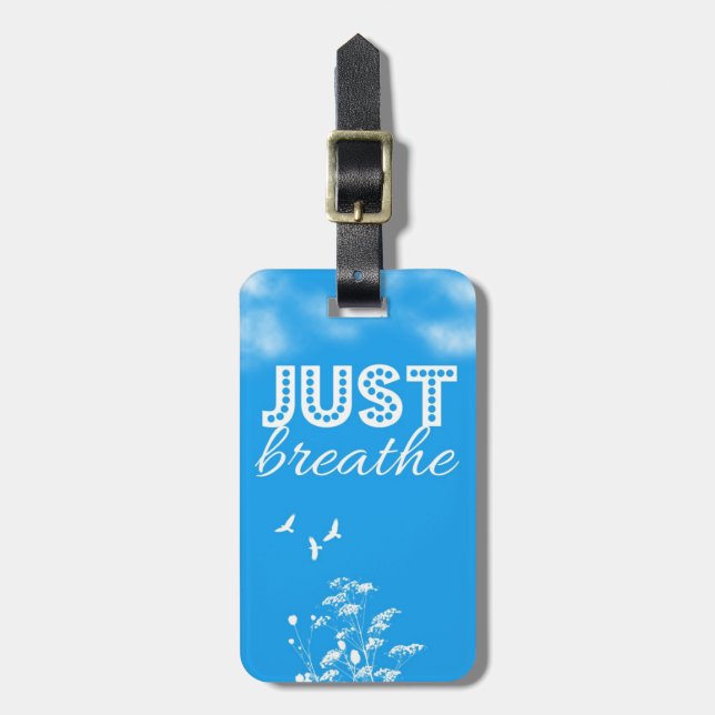 Etiqueta Para Maletas Just Breathe (Frente Vertical)
