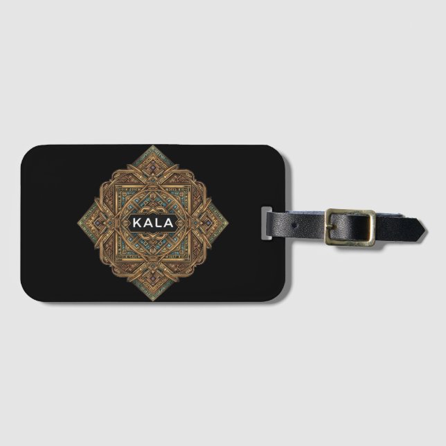 Etiqueta Para Maletas KALA: La reliquia dorada (Anverso horizontal)