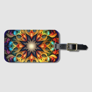 Etiqueta Para Maletas Kaleidoscope Mandala Flower Design-23091