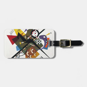 Etiqueta Para Maletas Kandinsky Sobre La Pintura De Dos Abstractos Blanc