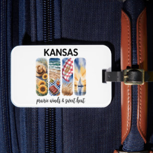 Etiqueta Para Maletas Kansas - Vientos de pradera y calor dulce