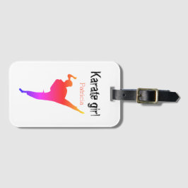 Etiqueta Para Maletas Karate Girl Personalized Luggage Tag Martial Arts