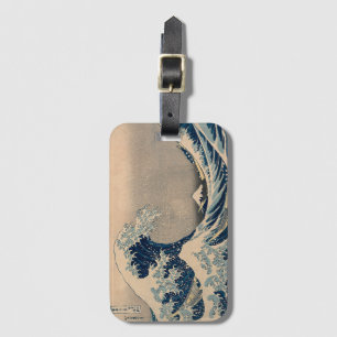 Etiqueta Para Maletas Katsushika Hokusai. La gran ola de Kanagawa