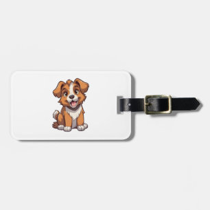 Etiqueta Para Maletas Kawaii Australian Shepherd Puppy