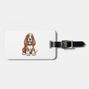 Etiqueta Para Maletas Kawaii Basset Hound Puppy
