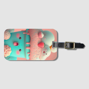 Etiqueta Para Maletas Kawaii lindo bloc de notas sobre helados