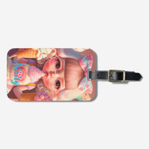 Kawaii lindo chica con helados