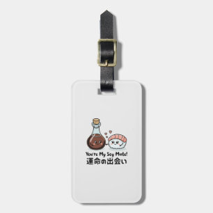 Etiqueta Para Maletas Kawaii Sushi & Soy Sauce Viaje a Japón