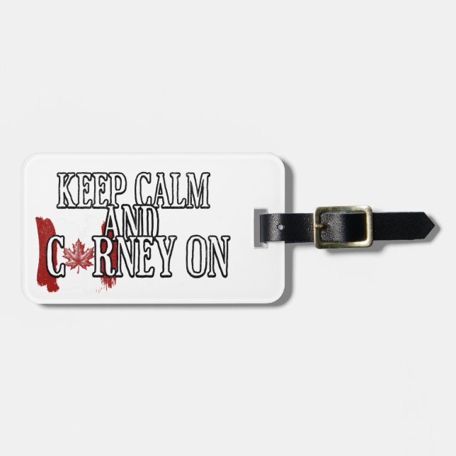 Etiqueta Para Maletas Keep Calm and Carney On (Frente Horizontal)