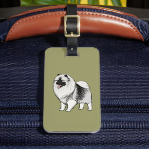 Etiqueta Para Maletas Keeshond con texto personalizable