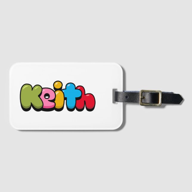 Etiqueta Para Maletas Keith (Anverso horizontal)