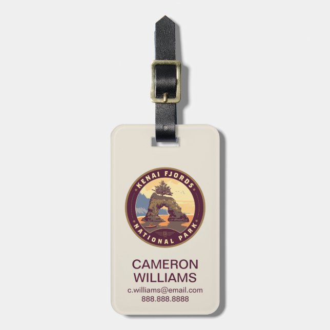 Etiqueta Para Maletas Kenai Fjords National Parks (Frente Vertical)