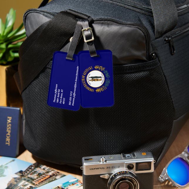 Etiqueta Para Maletas Kentucky (Anverso & Reverso)