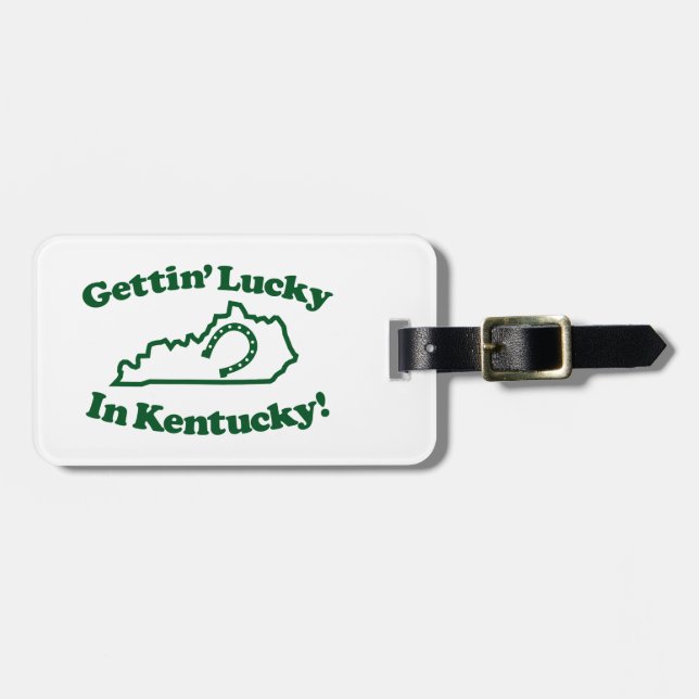 Etiqueta Para Maletas Kentucky afortunado (Frente Horizontal)