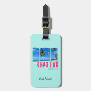 Etiqueta Para Maletas Khao Lak Phang-Nga Souvenir Tailandés de Playa Vin