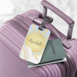 Etiqueta Para Maletas Kids Acuarela Sunshine