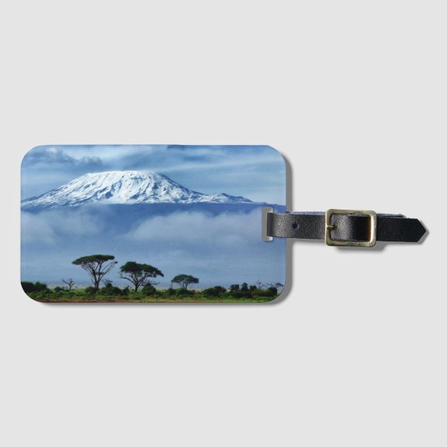 Etiqueta Para Maletas Kilimanjaro Kenia (Anverso horizontal)