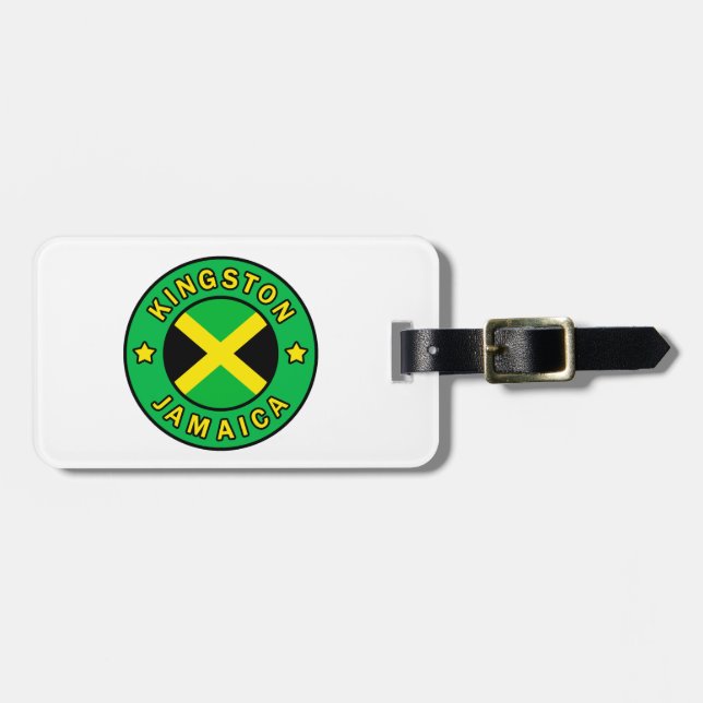 Etiqueta Para Maletas Kingston Jamaica (Frente Horizontal)