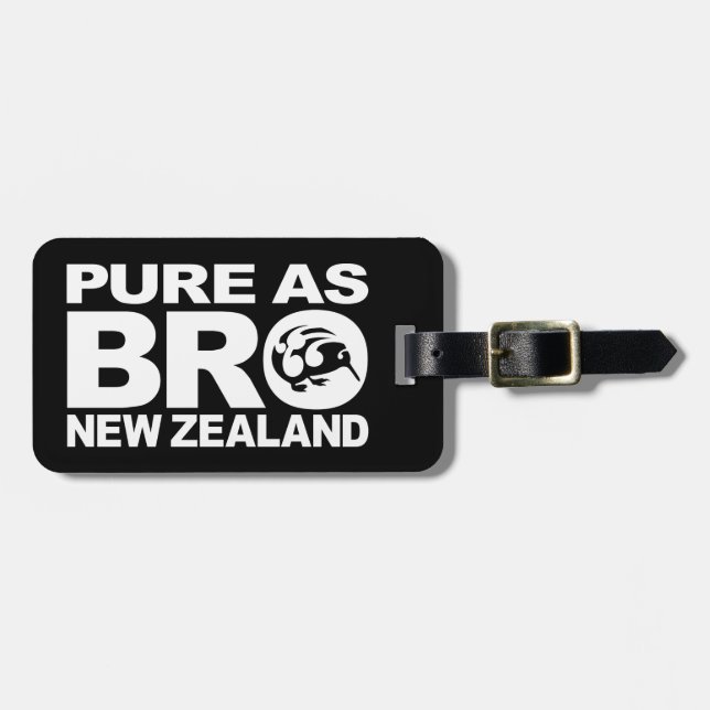 Etiqueta Para Maletas Kiwi, Nueva Zelanda pura (Frente Horizontal)