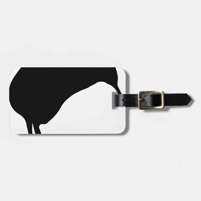 Etiqueta Para Maletas Kiwi Silhouette (Frente Horizontal)