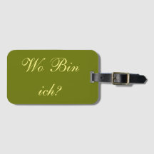 Kofferanhänger - ¿Wo bin ich?