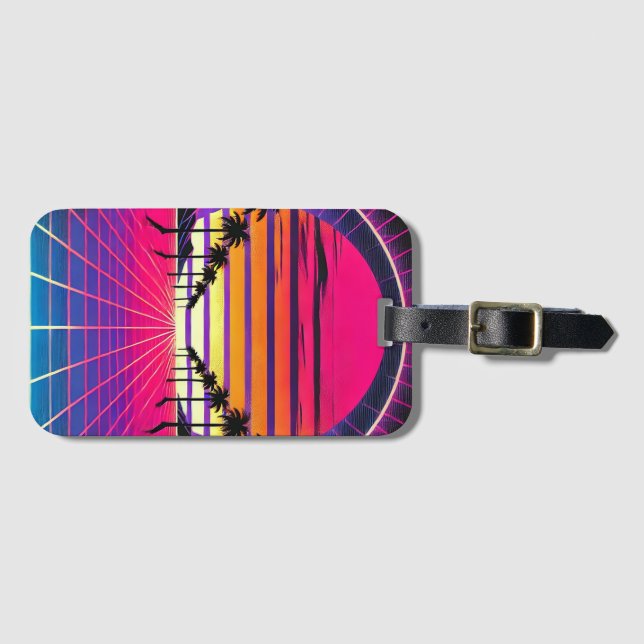 Etiqueta Para Maletas Kofferschild 80er Jahre Style  (Anverso horizontal)