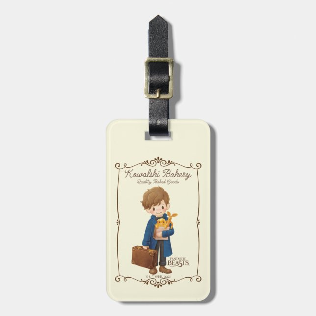 Etiqueta Para Maletas Kowalski Bakery - Newt Scamander (Frente Vertical)