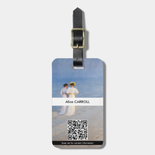 Etiqueta Para Maletas Kroyer - Noche de verano en la playa de Skagen - C