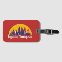 Kuala Lumpur Malaysia Retro City Skyline