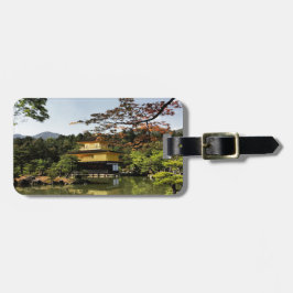 Etiqueta Para Maletas Kyoto Japón Templo del Pabellón de Oro Kinkaku-Ji