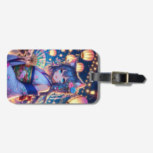 La alegre danza de Catgirl en el atardecer