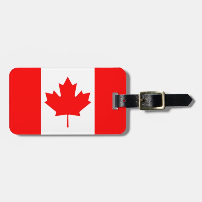 Etiqueta Para Maletas La bandera canadiense, Canadá (Frente Horizontal)