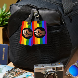 Etiqueta Para Maletas La bandera de color de gente queer de SlipperyJoe'